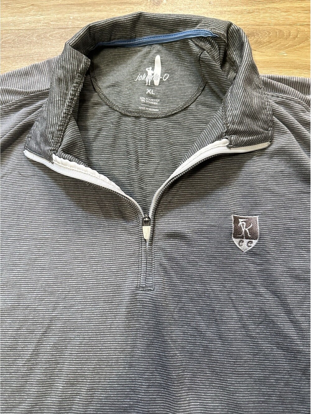 Johnnie-O Mens XL Lammie Quarter Zip Pullover Stretch Prep-formance Embroidered